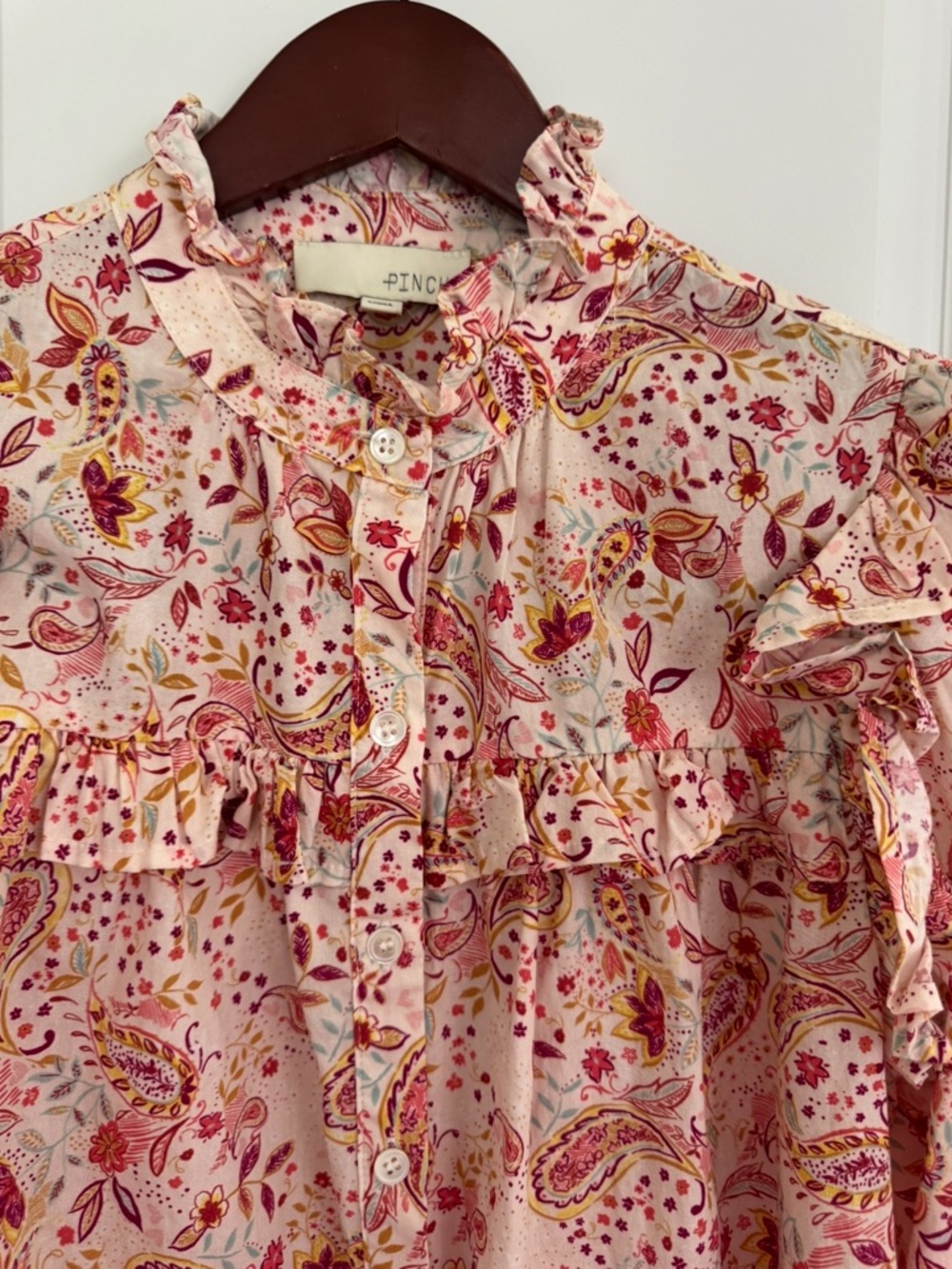 Pinch Floral/Paisley Ruffle Blouse - Picture 7 of 13